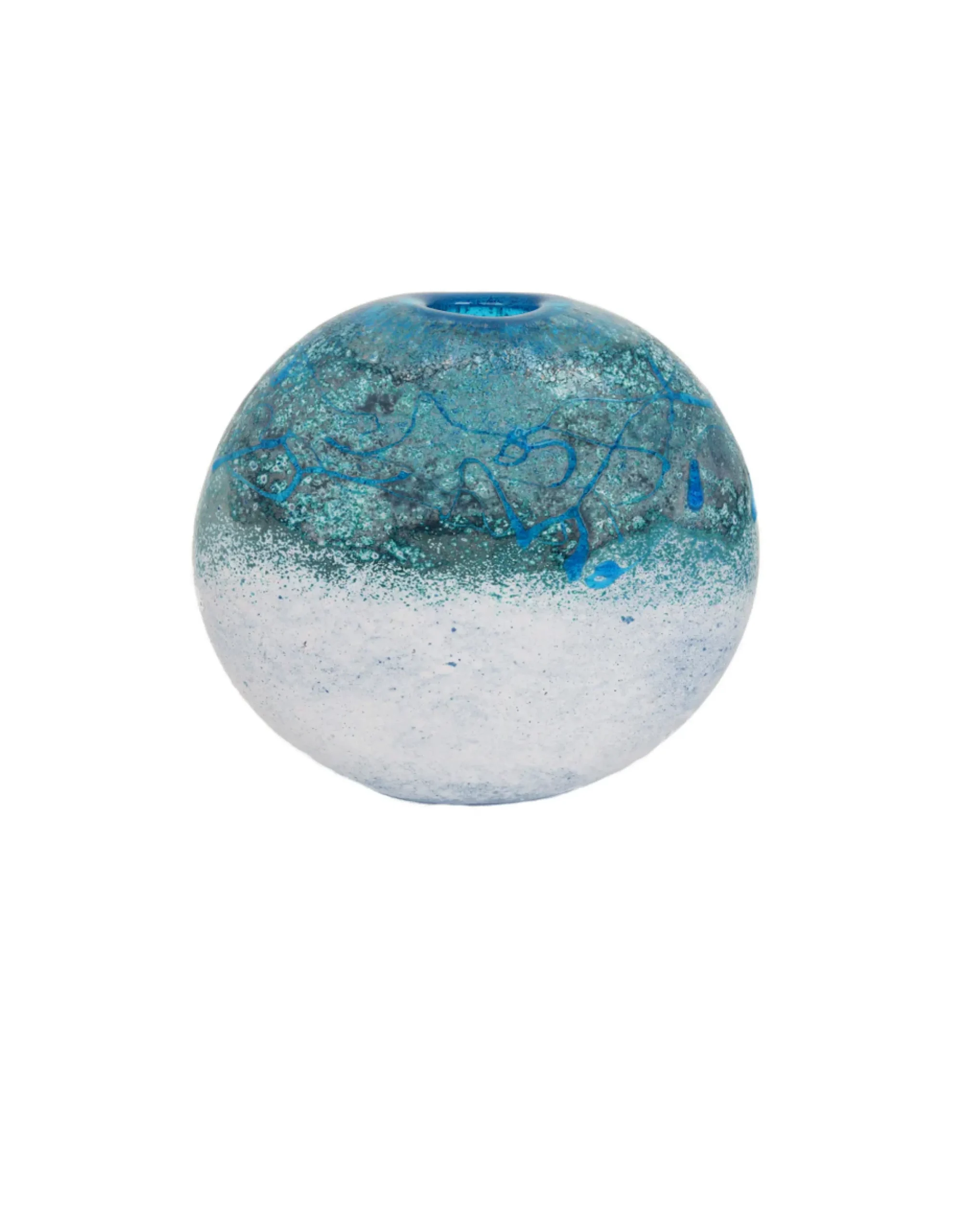 Viz Glass Oceanic Whisper - Handblown Art Glass Vase (Item #8007)