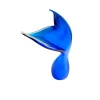 Viz Glass Ocean's Grace - Handblown Art Glass Whale Tail Sculpture (Item #7901)