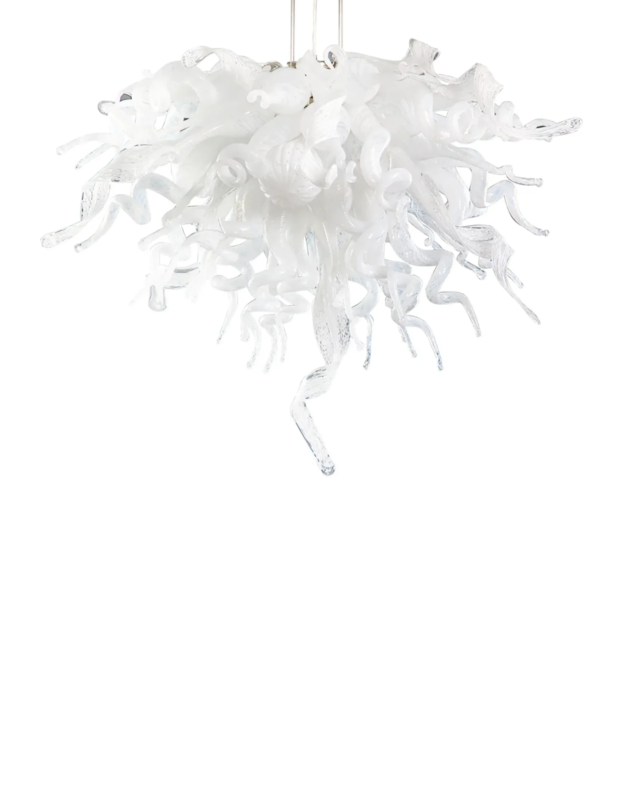 Viz Glass Opaline White Leaf Kit for ColorSelect Chandeliers (item 040I-16)