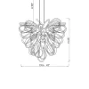 Viz Glass Orion Arizona Sunset Large Blown Glass Chandelier