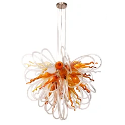 Viz Glass Orion Autumn Small Blown Glass Chandelier