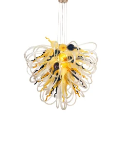 Viz Glass Orion Baltic Amber Large Blown Glass Chandelier