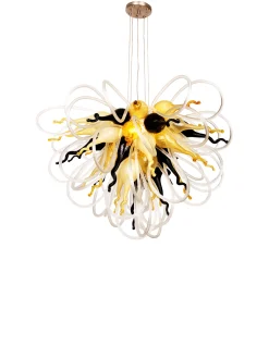 Viz Glass Orion Baltic Amber Small Blown Glass Chandelier