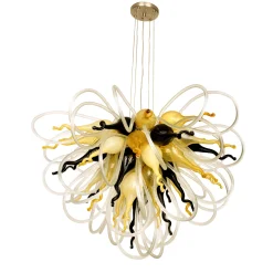 Viz Glass Orion Baltic Amber Small Blown Glass Chandelier