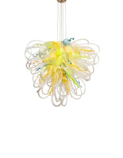 Viz Glass Orion California Sunshine Large Blown Glass Chandelier