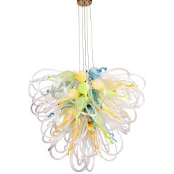 Viz Glass Orion California Sunshine Large Blown Glass Chandelier