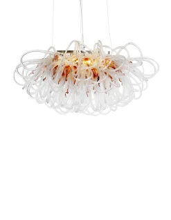Viz Glass Orion Copper Linear Blown Glass Chandelier