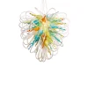 Viz Glass Orion Fiesta Coral Large Blown Glass Chandelier