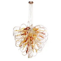 Viz Glass Orion Frontier Timber Large Blown Glass Chandelier