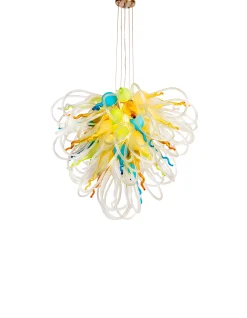 Viz Glass Orion Glacier Bay Large Blown Glass Chandelier