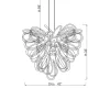 Viz Glass Orion Honey Comb Large Blown Glass Chandelier