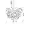 Viz Glass Orion Honey Comb Small Blown Glass Chandelier