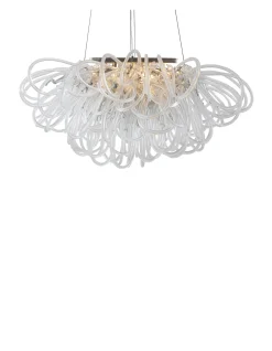Viz Glass Orion Smoke Grey Linear Blown Glass Chandelier