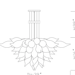 Viz Glass Radiant Gold Chandelier by
