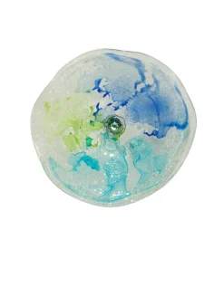 Viz Glass Seaside Splash, Large: Watercolor Wall Art (Item 7534BIR)