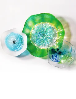 Viz Glass Seaside Splash, Medium: Watercolor Wall Art (Item 7534MIR)