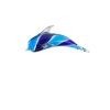 Viz Glass 7651SIR Dolphin Wall Art