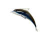 Viz Glass 7653SIR Dolphin Wall Art