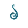 Viz Glass 8003SIR Double Fern Swirls Wall Décor - Natural Elegance - Small