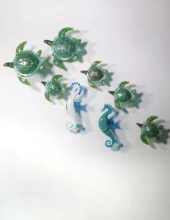 Viz Glass 7821SIR Tropical Sea Turtle Wall Art