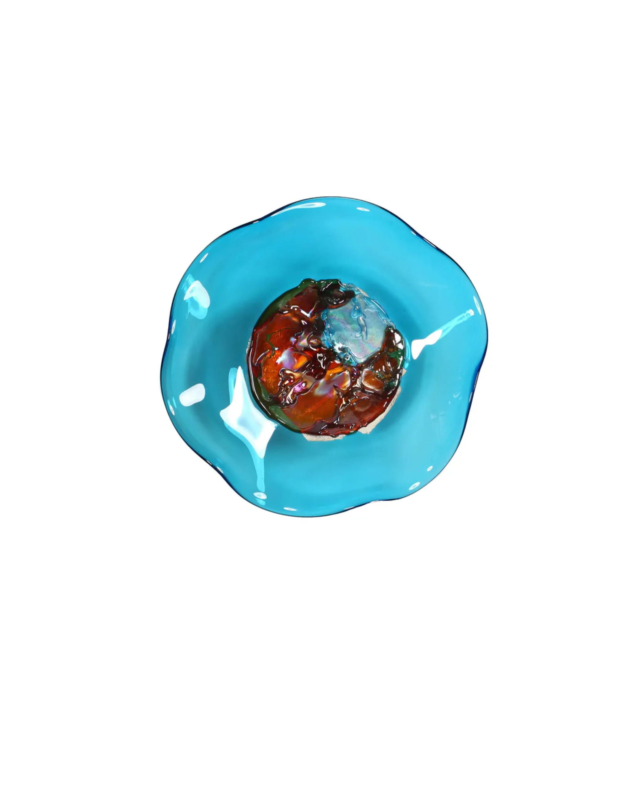 Viz Glass Tranquil Shore: Jewel Wall Art (Item# 7603SIR)