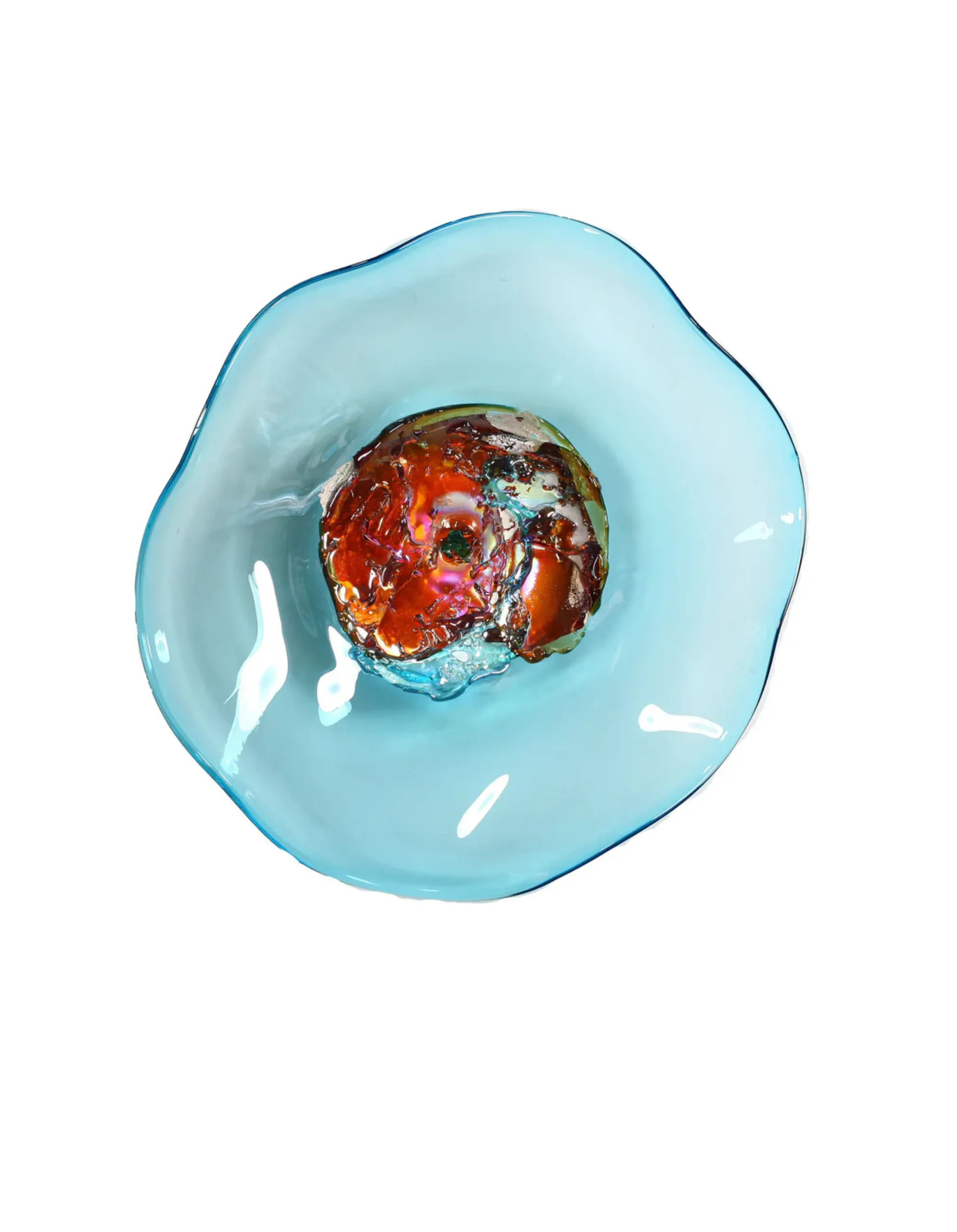 Viz Glass Tranquil Shore: Jewel Wall Art (Item# 7603BIR)