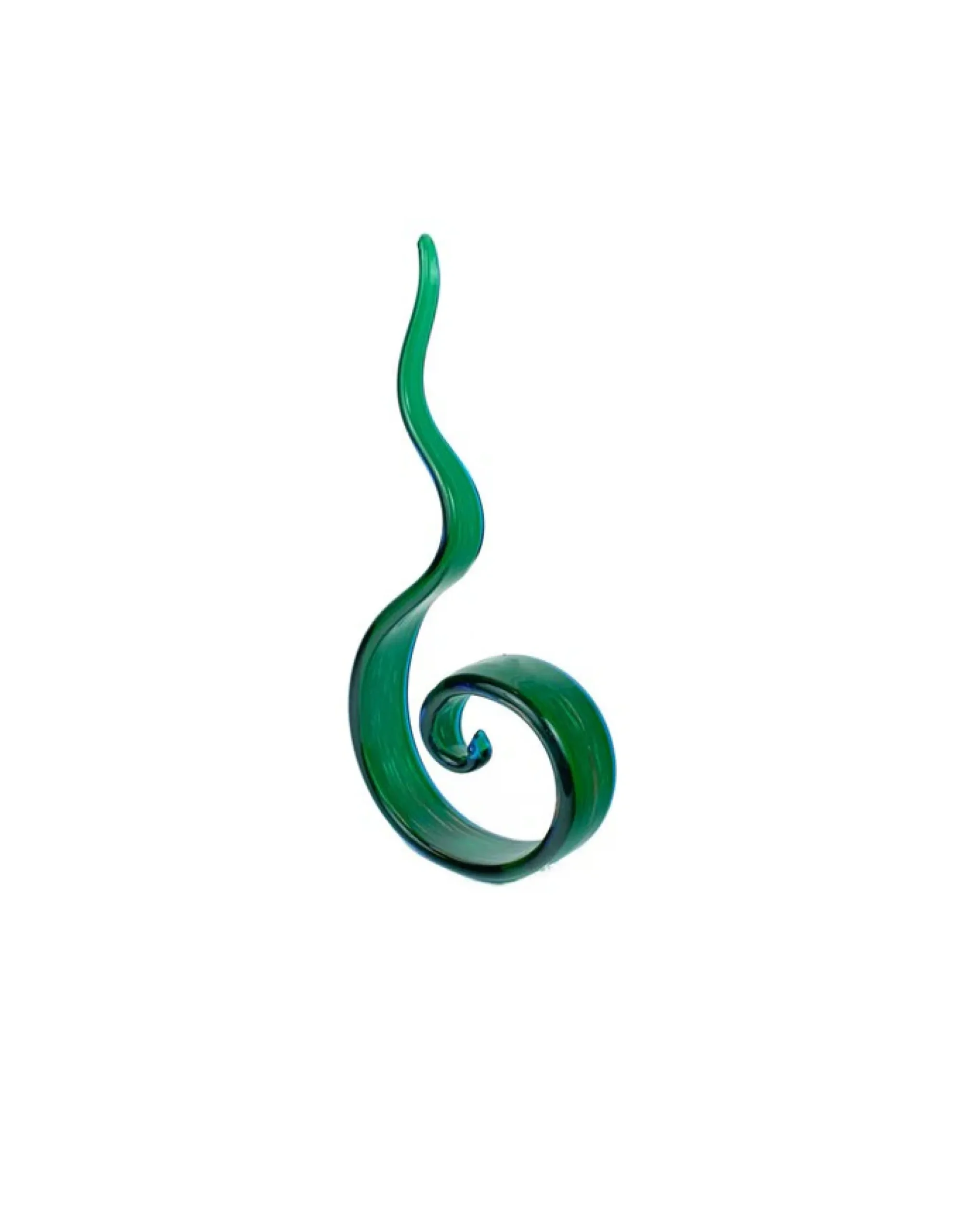 Viz Glass Verdant Spiral - Handblown Art Glass Sculpture (Item #8021)