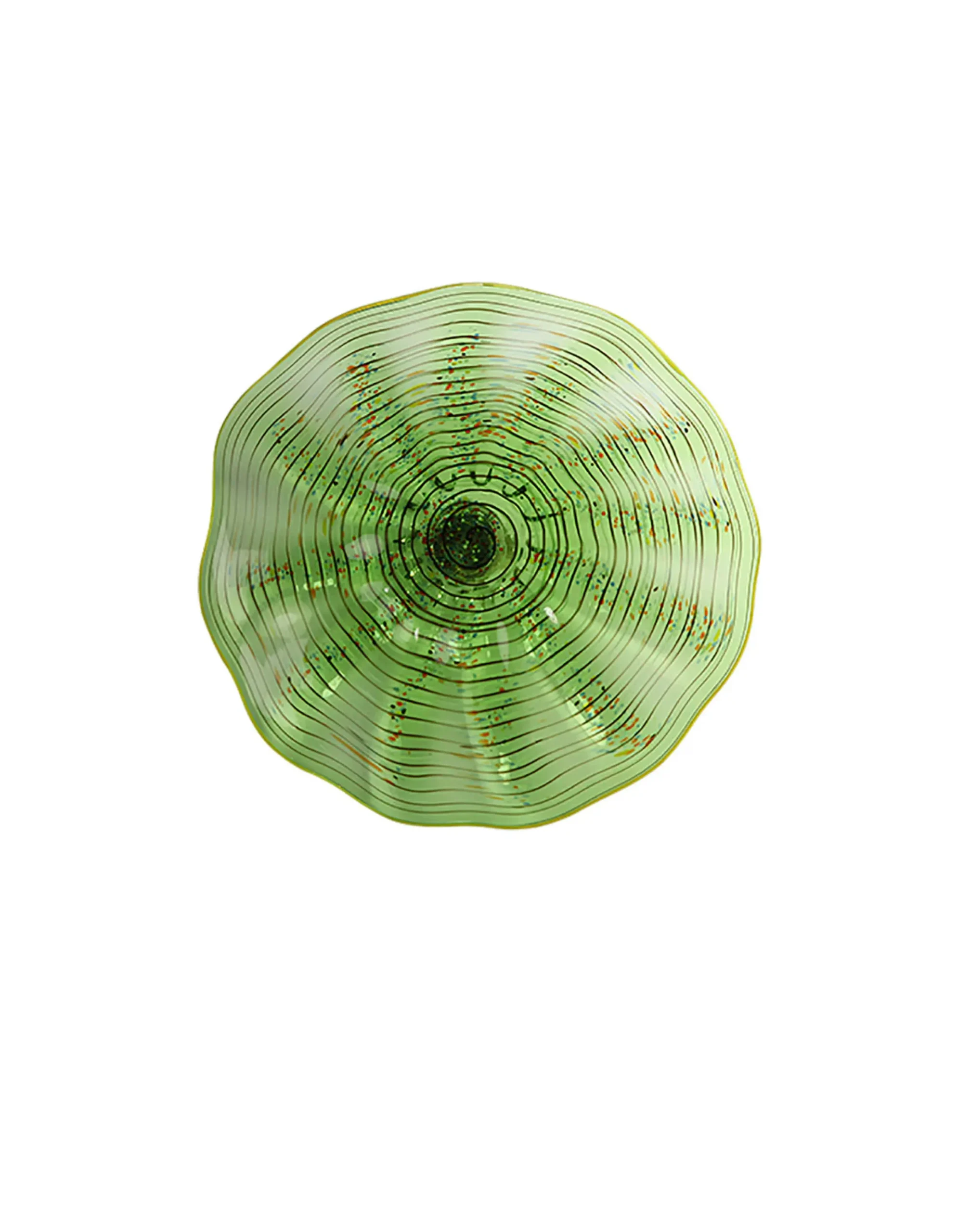 Viz Glass Verdant Spiral, Medium: Classic Murano Wall Art (Item #4134MIR)