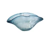 Viz Glass Whispering Tide - Handblown Art Glass Folded Vase (Item #6807)